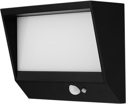 REV LUMUS 140 Solarlampe, Aussenlampe mit Bewegungsmelder, Gartenbeleuchtung, 110lm, 3000K, 2W, IP65, schwarz