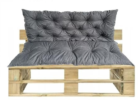 Waterproof Outdoor Palettenkissen | Hollywoodschaukel Auflage | Bankauflage | Sitzkissen and Rückenkissen | Pallettenpolstern | Lounge Kissen Outdoor | 180 x 110 cm(180 x 50 x 60 cm) Ecolinen