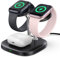 SwanScout Doppel Watch Ladestation für Apple Watch 10, SwanScout 704A, 3.3W Schnell Ladestation Kompatibel mit Apple Watch 10/Ultra/9/8/7/6, kabelloses Ladegerät Station für Airpods Pro (ohne Adapter)