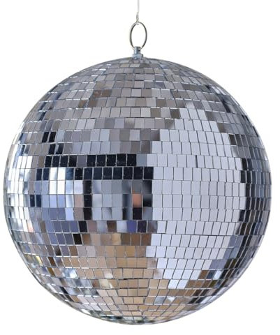 Ginger Ray Silver Disco Ball Hanging Party Decoration for Birthdays or New Year's Eve Parties 30cm