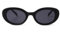 Laurinny Vintage Oval Sonnenbrille für Damen und Herren Trendy Runde Sonnenbrillen Retro 90er Classic Sonnenbrille(Schwarz/Grau)