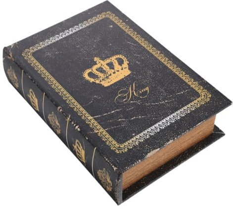 Cabilock Aufbewahrungsbox in Buchform Dekorative Buchbox Imitiert Vintage-buchdekor Für Bücherregal-dekoration Kordel-organizer in Buchform Für Schreibtischorganisation