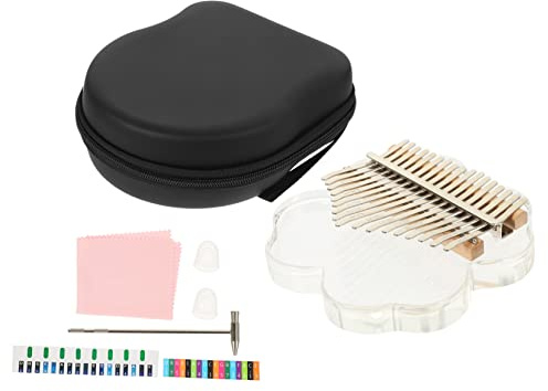 HEMOTON Daumenklavier Tragbare Kalimba für Anfänger Fingerklavier Musikinstrument mit Tönen aus Organischem