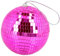 Boland - Glänzende Discokugel, Durchmesser ca. 15 cm, Disco Fever, Hängedeko, Dekoration für Party oder Silvester, Rosa