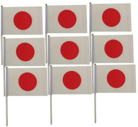 NAMOARLY 100 Stück 2020 Handgehaltene Fahnen Länderflaggen Auf Stick Land-stick-flagge Banner-flaggen Nationale Landesflagge Japanische Flagge Leichte Flagge Stock Auf Bestellung Rot