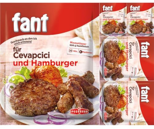 Fant pour Cevapcici et Hamburger Sachet d'épices végétales Mélange d'épices universel avec légumes 40 g x 5 pièces