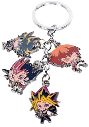 SXYNIO Yugio Schlüsselanhänger Anime Charakter Yugi MUTO,Seto Kaiba, Jaden Yuki Figur Anhänger Schlüsselbund Yugio Cosplay Zubehör
