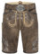 Krüger Herren Trachten Lederhose kurz, Modell: Lederhose Ulli mit Gürtel, Knielang, Art.-Nr. 962168-0-0007, 52,