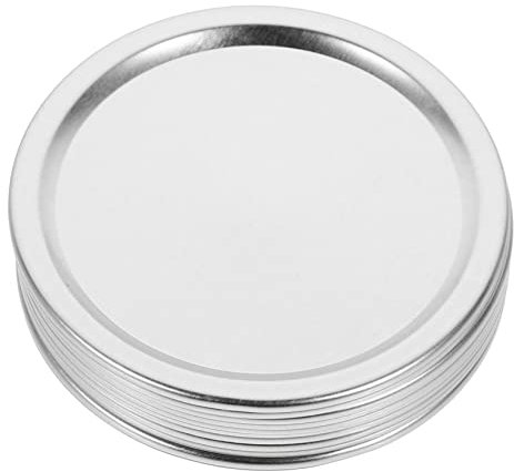 SECFOU 20stücke Teiliges Metalldeckel Ersatzdeckel Dicht Verschließbar Für Einmachgläser Öffnung Aus Langlebigem Rostfrei Für Frischhaltung Und Auslaufschutz Als Einmachzubehör