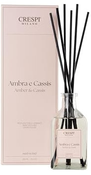 CRESPI MILANO | Profumatore per Ambiente Fragranza Ambra e Cassis, Diffusore Profumo Ambiente a Lunga Durata, 250ml