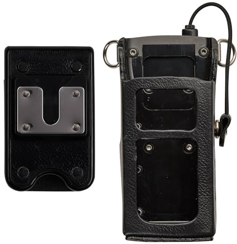 Radiohalter für Harris XL-200P und XL-185P - Premium Leder Design mit D-Swivel Clip