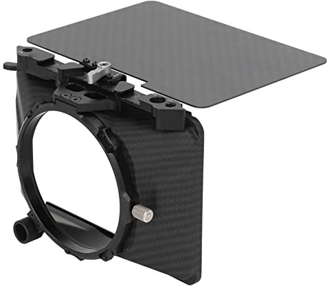 FLEXMAN Matte Box Lite, Kohlefaser Matte Box mit Mehreren Schnittstellen, Kompatibel mit Kaliber 67 72 77 82 mm, Universelle DSLR Matte Box mit 2,0 mm 1,8 mm Dicker Filterklemme