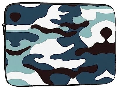KVCBUYK Laptophülle mit Marine-Camouflage-Aufdruck, 13 Zoll, ideal für Männer und Frauen, Geschäftsreisen und Büro