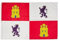 Bandera grande de Castilla y León para exteriores, 225 x 150 cm, balcón reforzado y 2 ojales metálicos, bandera XL Castilla y León, 225 x 150 cm