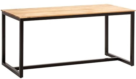 Esszimmertisch 200x100x76 cm Akazie Massivholz Metall Esstisch Loft-Style | Küchentisch mit Metallbeinen | Holztisch Industrial Groß | Speisetisch Esszimmer Rechteckig