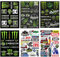 Diyxisk 6 Stück Monster Scratch Auto Aufkleber, Sponsoren Aufkleber, Monster Energy Aufkleber Bogen, Moto Motocross Stickers Kit, für Offroad Motorräder und Helme Motorrad Enthusiasten