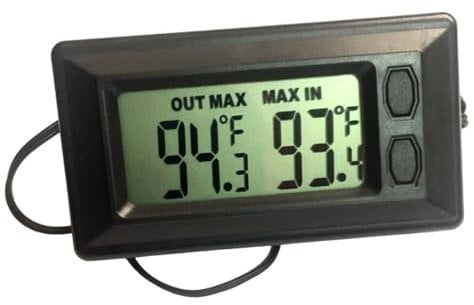 Termometro per auto ABS portatile Mini LCD Termometro digitale esterno interno per auto