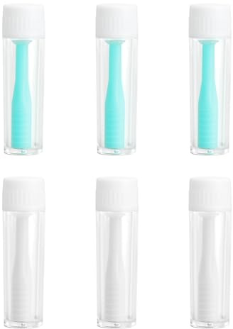 XRVRILE 6 pezzi aspiratori per lenti a contatto, estrattori per lenti a in silicone ausili per l'inserimento delle lenti a contatto per i viaggi e la vita quotidiana (bianco e verde)