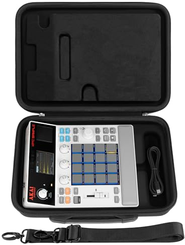 Geekria Hartschalen-Reisekoffer kompatibel mit Akai Professional MPC Sample, tragbare Groovebox für Audio-Sampler, Tasche (Schwarz)