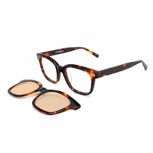 RemedyLens® Switch 'Kit' Anti Blue Light READING Glasses with Magnetic FL-41 Clip-On Lenses for Migraine and Light Sensitivity +1.5 MAGNIFICATION