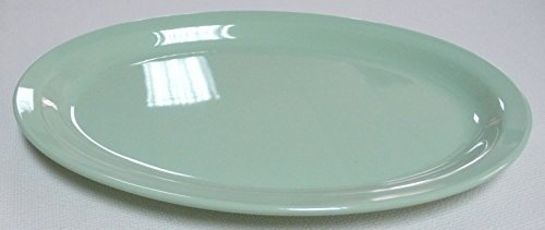 Yanco Nessico Collection - Piatto ovale in melamina, 33 cm, con bordo stretto, confezione da 12