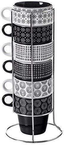 SECRET DE GOURMET 6 stapelbare Becher aus Metall