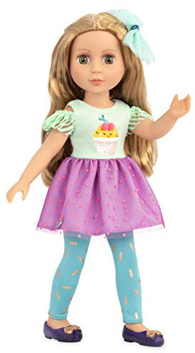 Glitter Girls Muñeca articulada de Moda de 14 Rubio y Ojos Verdes – Vestido de pastelillo con Listón para el Cabello – Juguetes para niños Mayores de 3 años – Sashka, Multicolor (BattatCo GG51016Z)
