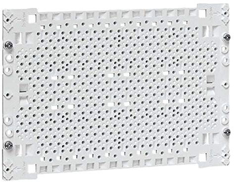 Hager Plaque de montage en plastique UM00M0 pour utilisation multimed. Accessoires pour petit distributeur 3250610660836, blanc