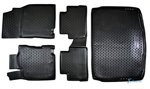 J&J AUTOMOTIVE 3D Gummimatten und Kofferraumwanne Set passend für Nissan Qashqai 2 J11 2013-2021, TPE Fußmatten Allwetter Passform rutschfest Geruchsneutral Schwarz