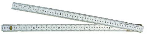 MIB Spezial-Holz-Gliedermaßstab mm + cm Duplexteilung 3 bis 5 m zur AUSWAHL: 4 m, weiß