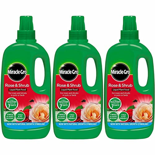 Miracle-Gro 3 x Rose and Shrub Concentrated Liquid Plant Food 1L