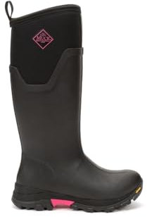 Muck Boots Damen Women's Arctic Ice Tall Agat Gummistiefel, Schwarz Hot Pink, 40 EU
