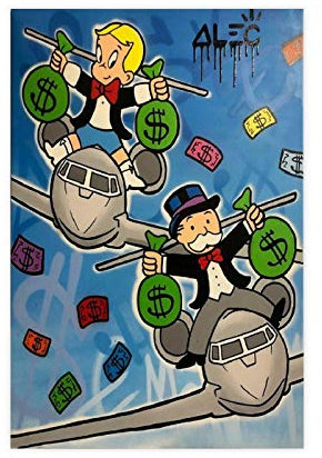 Gaming-Poster Alec Monopoly Fondos de Leinwand Poster Schlafzimmer Dekor Sport Landschaft Büro Zimmer Dekor Geschenk 30 × 45 cm ohne Rahmen