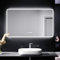 SIRHONA Miroir Salle de Bain 100 x 60cm, Miroir de Salle de Bain Lumineux avec Anti-buée, Dimmable, 3 Températures de Couleur, Affichage de L'heure et Température