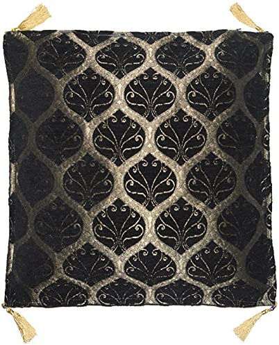 Deko-Kissenbezüge Kissenhülle Orientalische DekoKissen Deko Bezug Kissen 43x43cm (Schwarz)