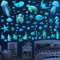 Wandtattoo Badezimmer Unterwasserwelt Meer Sticker Wandsticker Fische Selbstklebend Leuchtsterne Kinderzimmer Jungen Fluoreszierende Wand Aufkleber Deko für Kinder Babyzimmer Schlafzimmer Wohnzimmer