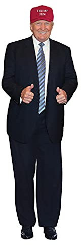 aahs!! Engraving Donald Trump Pappaufsteller 1,8 m Lebensgröße Standbild Poster (446129 Trump 2024 Hut)