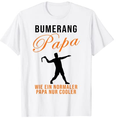 Herren Bumerang Werfen Bumerang Papa Spruch Lustig Sportbumerang T-Shirt