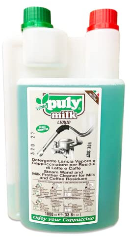 Puly Milk Foam Green Froth Cleaner Liquid for Coffee Machines 1 Litre 100% Organic Eco