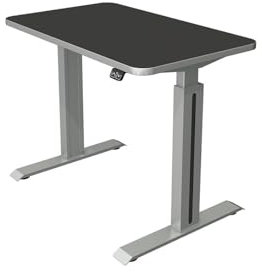 Froschkönig24 Move 1 Style Schreibtisch Motortisch Bürotisch Arbeitstisch, elektrisch höhenverstellbar, Anthrazit/Silber, Größe Tischplatte:100 x 60 cm