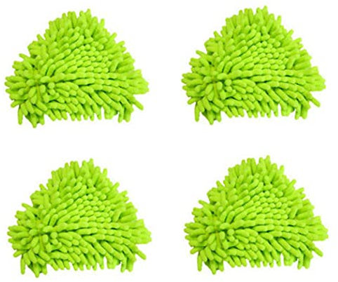 Multi-Purpose Triangular Mop Heads Mini Brush Head Replacement Rotatable Adjustable Home Wall Ceiling Floor Cleaning, 16*16CM Green mini mop, mop heads replacement, triangular mop, triangle