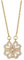 Love Heart Necklaces for Women Silver Golden Crystal Rhinestone Pendant Necklace Gold Plated Four Leaf Clover Necklaces Wedding Anniversary Chain Jewellery for Mum Wife Girlfriend Anniversary (Gold)