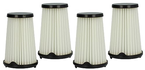 vhbw 4x Faltenfilter kompatibel mit AEG CX7-2-45MÖ, CX7-2-45BM, CX7-2-45IM, CX7-2-45I360 Staubsauger - Patronenfilter, Schwarz Weiß, Abwaschbar