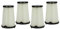 vhbw Set de filtros 4x Filtro plisado compatible con AEG CX7-2-45S360, CX7-2-45MÖ, CX7-2-45WM aspiradora en seco y húmedo - Filtro, cartucho