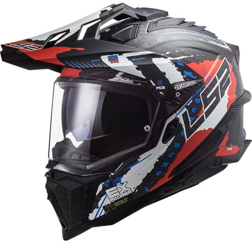 LS2, Crosshelme motorrad Explorer Extend mat red 06, XXL