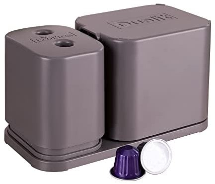 Dualit EcoPress™ Duo Max Aluminium Coffee Capsule Recycling Tool - Compatible with Nespresso Capsules & Coffee Grounds