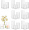 Hewory Vases Cylindriques en Verre Lot de 24, Grand Vase en Verre Transparent pour Fleurs, Support de Bougie pour Bougie Pilier Flottante, Vase à Fleurs pour Centre de Table pour Mariage, 14/19/24cm