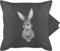 Kissenbezug - Kissen - Hase Kaninchen I Häschen - 50 x 50 cm - Grau - kissenhülle hasenmotiv rabbit cushion osterhasen oster kissenbezüge kissenbezug-ostern hasen osterhase ostern kuschelkissen