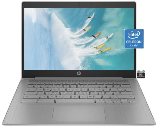HP Chromebook Laptop Student Business (modello 2023), display HD da 14, quad-core Intel Celeron N4120 (fino a 2,6 GHz), 4 GB di RAM, 64 GB eMMC, webcam HD, WiFi 5, grafica UHD, Chrome OS +