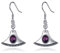 Axt Ohrringe Sterling Silber Amethyst Axt Ohrringe Sektor Bobo Ohrhänger Schmuck Geschenke für Damen und Mädchen